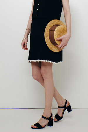 【予約販売】【LOULOU WILLOUGHBY】クロッシェフラワーミニスカート