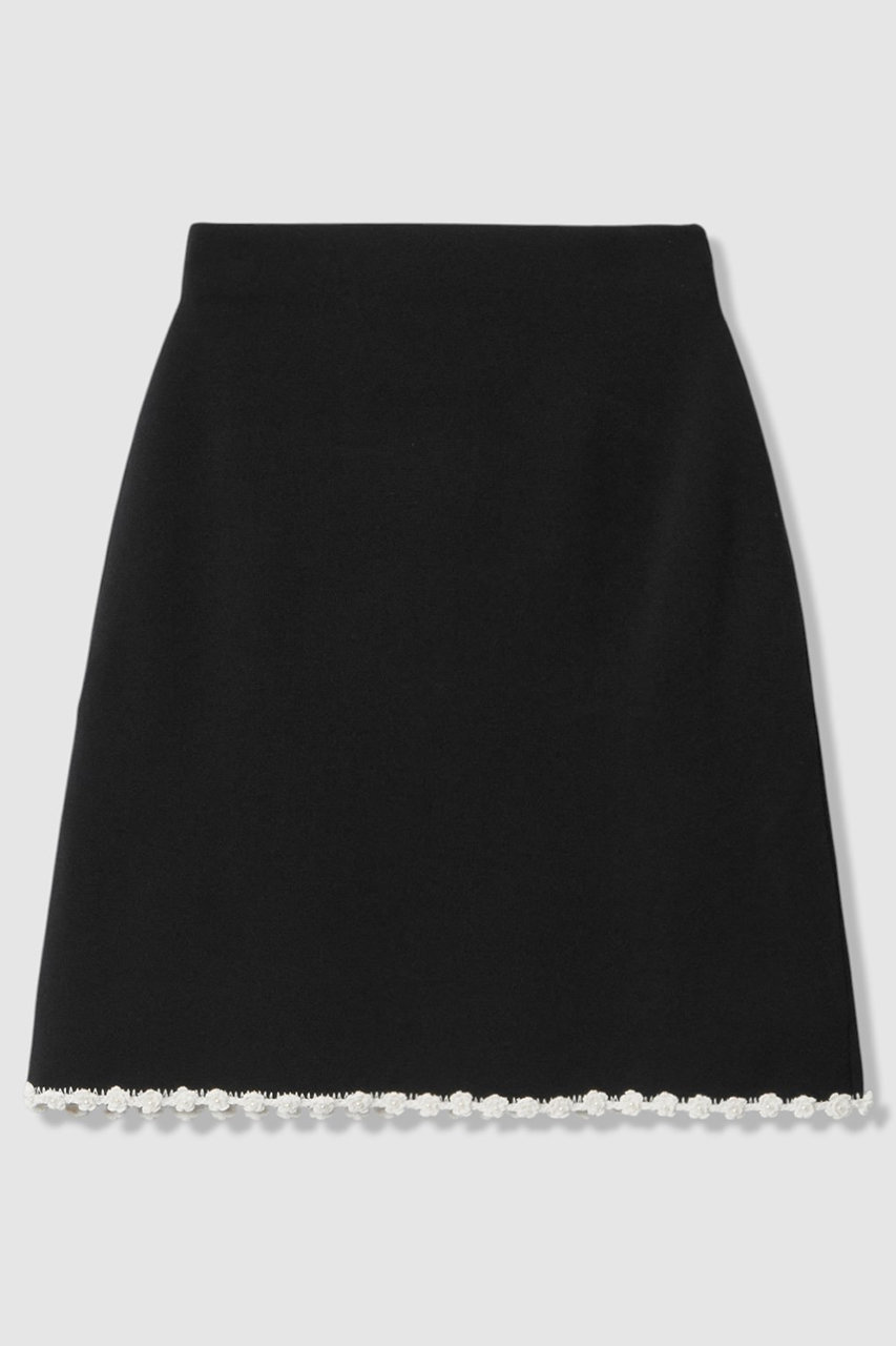 アルアバイル/allurevilleの【予約販売】【LOULOU WILLOUGHBY】クロッシェフラワーミニスカート(ブラック系/21262011010-98-020)