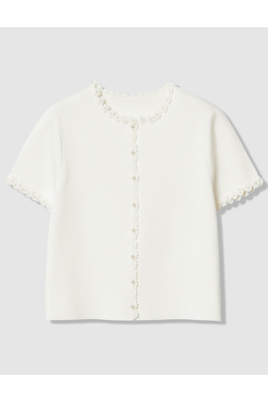 アルアバイル/allurevilleの【予約販売】【LOULOU WILLOUGHBY】クロッシェフラワージャケットカーディガン(オフホワイト/21262016010-98-020)