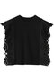 【LOULOU WILLOUGHBY】スカラレーストリミングＴシャツ アルアバイル/allureville ブラック