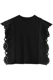【LOULOU WILLOUGHBY】スカラレーストリミングＴシャツ
