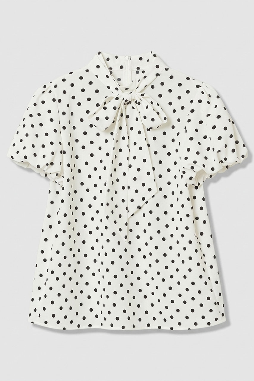 アルアバイル/allurevilleの【予約販売】【LOULOU WILLOUGHBY】デシンドットリボンブラウス(オフホワイト/21262013090-95-020)