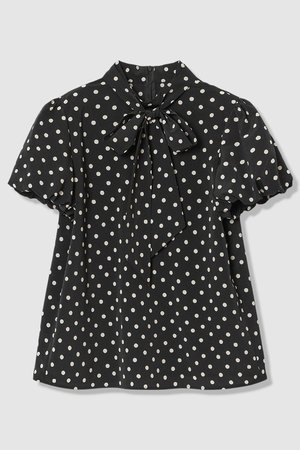 アルアバイル/allurevilleの【予約販売】【LOULOU WILLOUGHBY】デシンドットリボンブラウス(110400/110402)