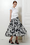 【予約販売】【LOULOU WILLOUGHBY】モノトーンフラワープリントギャザースカート アルアバイル/allureville