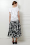 【予約販売】【LOULOU WILLOUGHBY】モノトーンフラワープリントギャザースカート アルアバイル/allureville