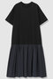 【予約販売】モダールシルクドッキングワンピース アルアバイル/allureville ブラック