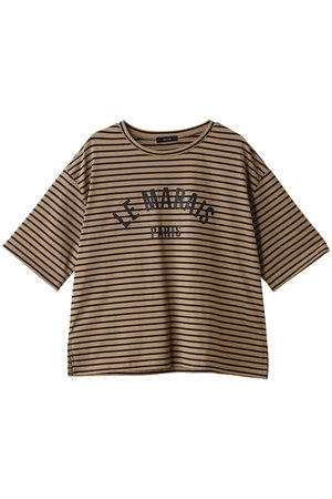 アルアバイル/allurevilleのカレッジライクロゴボーダーT(110100/110102)