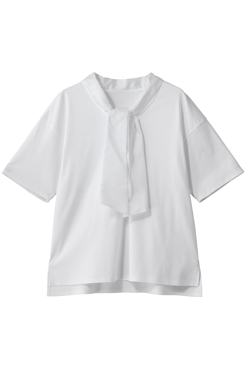 アルアバイル/allurevilleのボウタイ付Tシャツ(オフホワイト/20262015170-95-020)