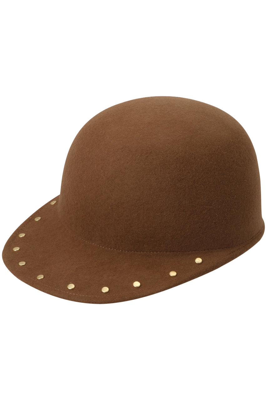 allureville ウールスタッズジョッキーキャップ (キャメル, F) アルアバイル ELLE SHOP