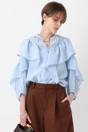アルアバイル/allurevilleの【予約販売】フリルスタンドカラーブラウス(110400/110403)