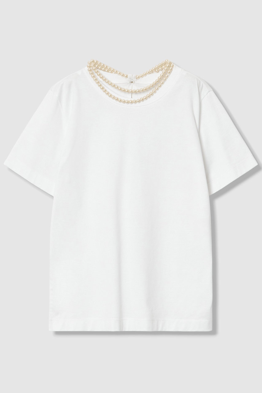 アルアバイル/allurevilleの【予約販売】【LOULOU WILLOUGHBY】パールネックレスＴシャツ(ホワイト/21262015040-95-020)