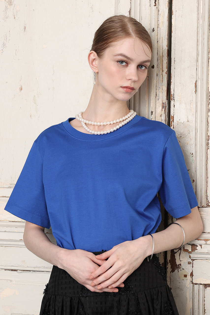 アルアバイル/allurevilleの【予約販売】【LOULOU WILLOUGHBY】パールネックレスＴシャツ(ブルー/21262015040-95-020)
