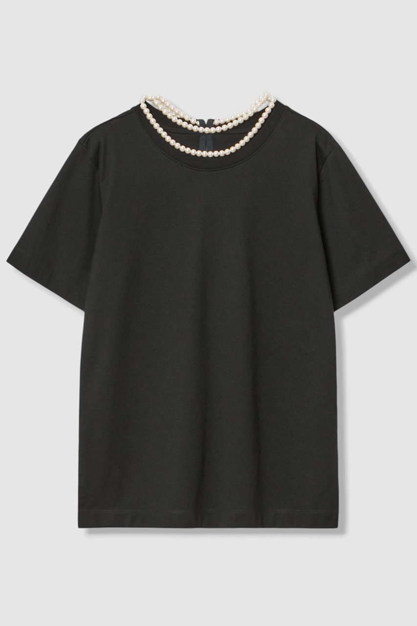 アルアバイル/allurevilleの【予約販売】【LOULOU WILLOUGHBY】パールネックレスＴシャツ(ブラック/21262015040-95-020)