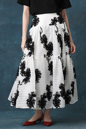 アルアバイル/allurevilleの【予約販売】【LOULOU WILLOUGHBY】シアーチェックパピヨンスカート(110700/110703)