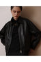 【予約販売】ラムレザーフロントジップブルゾン アルアバイル/allureville