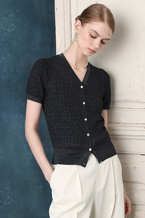 アルアバイル/allurevilleの【予約販売】【LOULOU WILLOUGHBY】シアーチェックプルオーバーカーディガン(110300/110303)