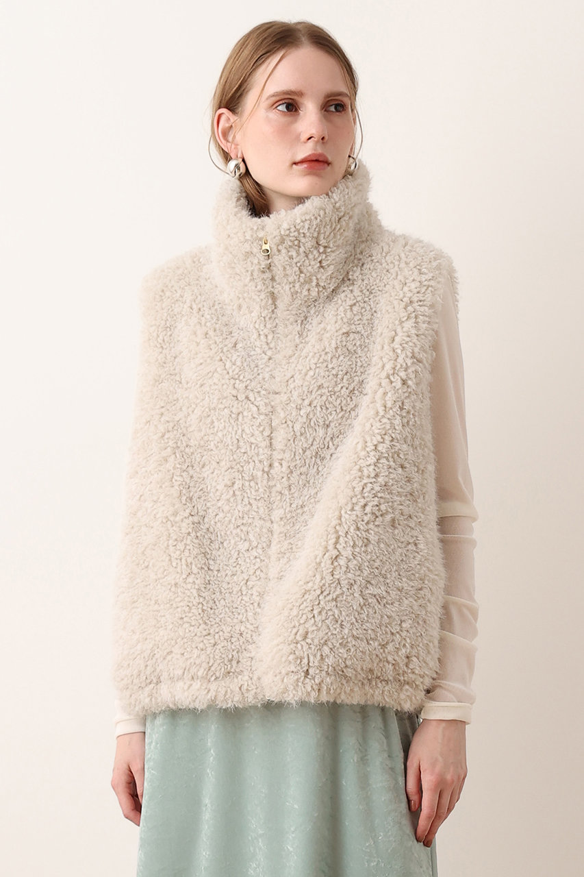 アルアバイル/allurevilleの【予約販売】フェイクカシミヤスタンドジレ(グレージュ/20262019080-85-020)