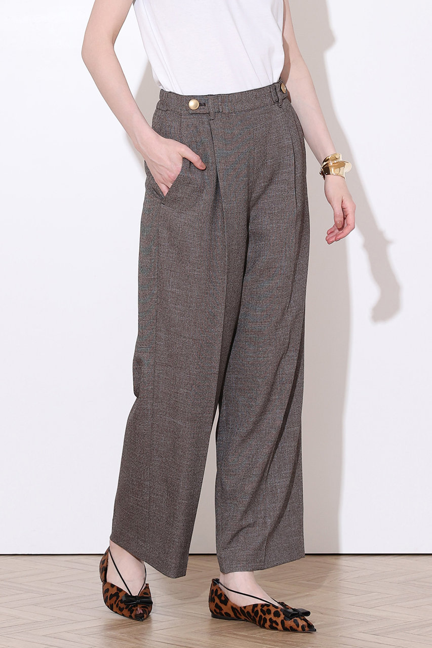 アルアバイル/allurevilleの【予約販売】PLUM MIX タックパンツ(ブラウン系/20262012080-88-020)