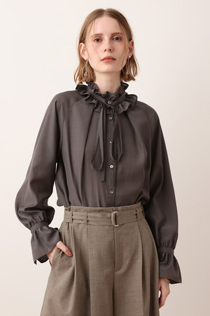 アルアバイル/allurevilleの【予約販売】ソフトオーガンタックフリルカラーブラウス(110400/110403)