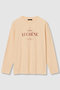 【予約販売】ステッカーロゴロングTシャツ アルアバイル/allureville ベージュ