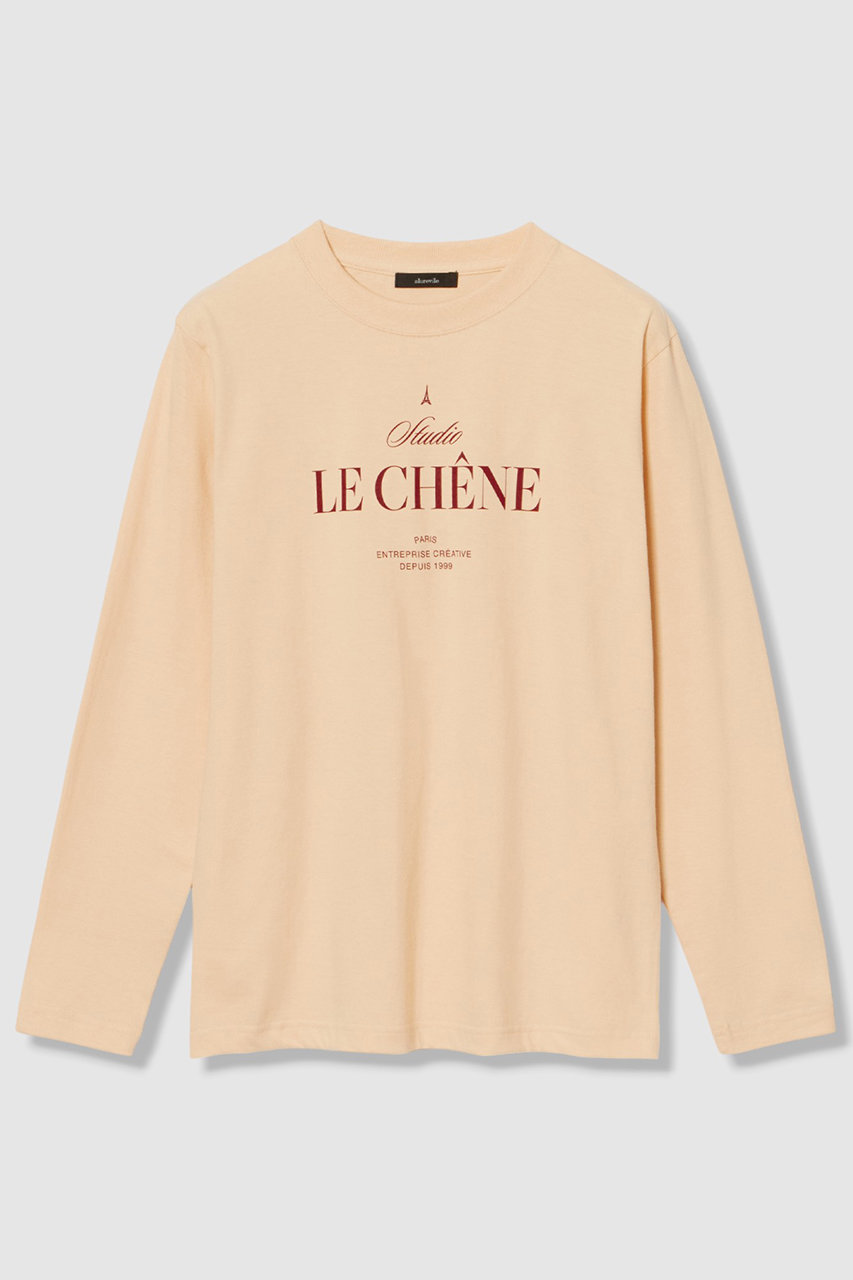 アルアバイル/allurevilleの【予約販売】ステッカーロゴロングTシャツ(ベージュ/20262015100-95-020)