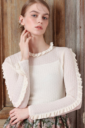 アルアバイル/allurevilleの【予約販売】【LOULOU WILLOUGHBY】レーシィーニットインナー(110300/110301)