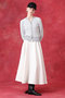 【予約販売】【LOULOU WILLOUGHBY】フェザーボーダーキーネックカーディガン アルアバイル/allureville