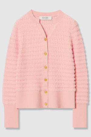 アルアバイル/allurevilleの【予約販売】【LOULOU WILLOUGHBY】フェザーボーダーキーネックカーディガン(110300/110303)