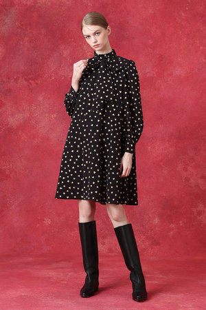 【予約販売】【LOULOU WILLOUGHBY】デシンハートワンピース