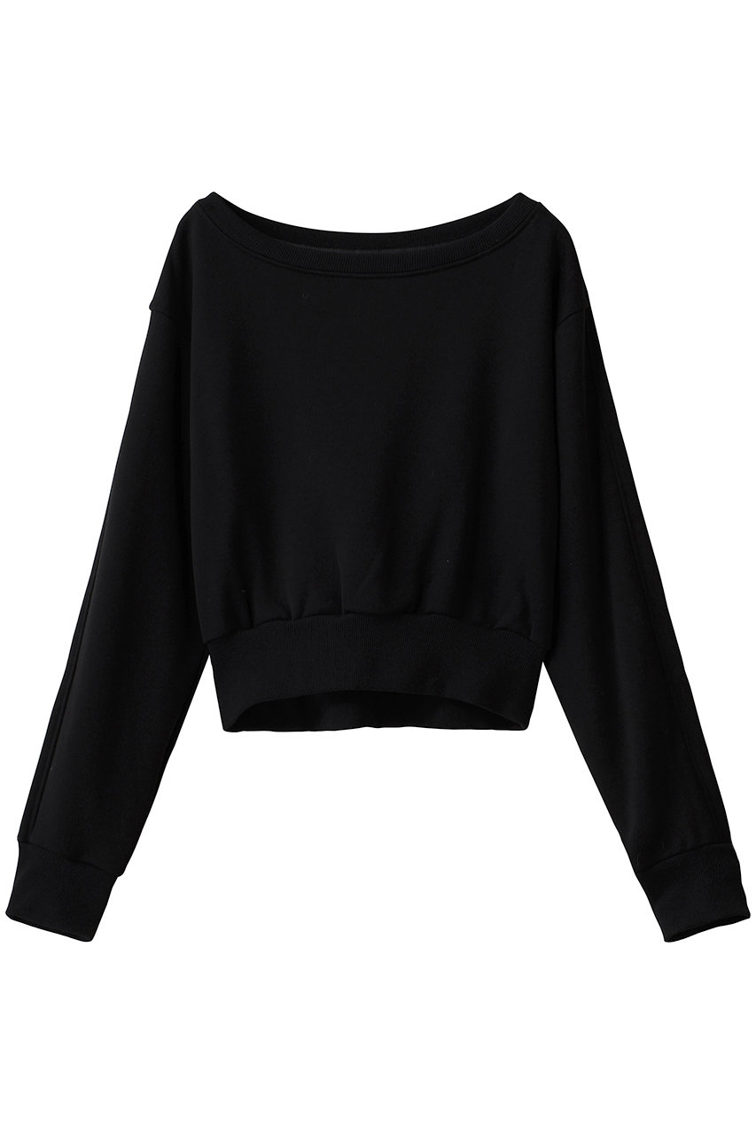 allureville 【LOULOU WILLOUGHBY】オフショルスエットプルオーバー (ブラック, 2) アルアバイル ELLE SHOP