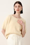 【予約販売】カシミヤブレンドファー加工半袖プルオーバー アルアバイル/allureville