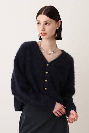 アルアバイル/allurevilleの【予約販売】カシミヤブレンドファー加工Vカーディガン(110300/110303)