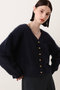【予約販売】カシミヤブレンドファー加工Vカーディガン アルアバイル/allureville