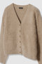 【予約販売】カシミヤブレンドファー加工Vカーディガン アルアバイル/allureville