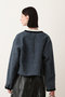 【予約販売】ツイードデニムノーカラージャケット アルアバイル/allureville