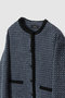 【予約販売】ツイードデニムノーカラージャケット アルアバイル/allureville
