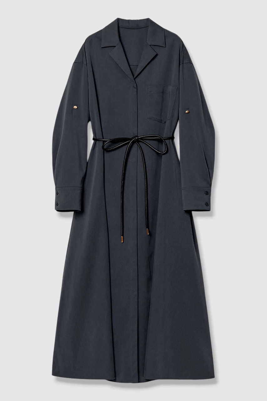 アルアバイル/allurevilleの【予約販売】フィブリルストレッチシャツワンピース(ネイビー/20262014130-84-020)
