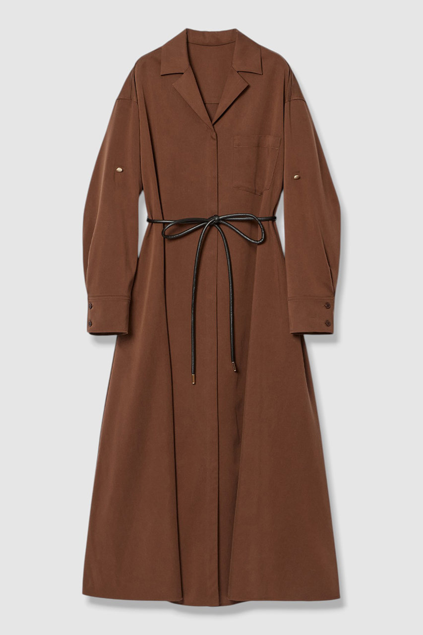 アルアバイル/allurevilleの【予約販売】フィブリルストレッチシャツワンピース(ブラウン/20262014130-84-020)