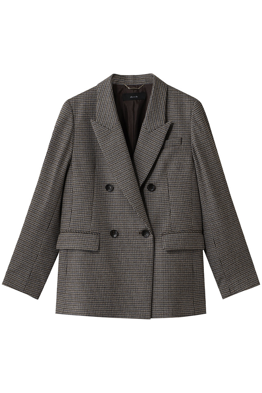 allureville CHIC TWEEDダブルジャケット (ブラウン系, 2) アルアバイル ELLE SHOP