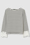 【予約販売】レースカフバスクプルオーバー アルアバイル/allureville ホワイトボーダー