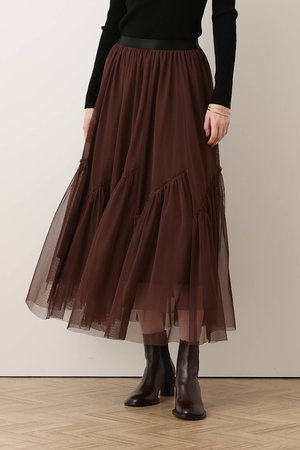 アルアバイル/allurevilleの【予約販売】チュール切替ギャザースカート