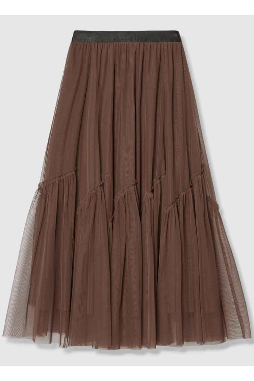 アルアバイル/allurevilleの【予約販売】チュール切替ギャザースカート(ブラウン/20262011220-95-020)