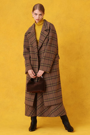 アルアバイル/allurevilleの【予約販売】【LOULOU WILLOUGHBY】リバーチェックロングコート(110900/110903)