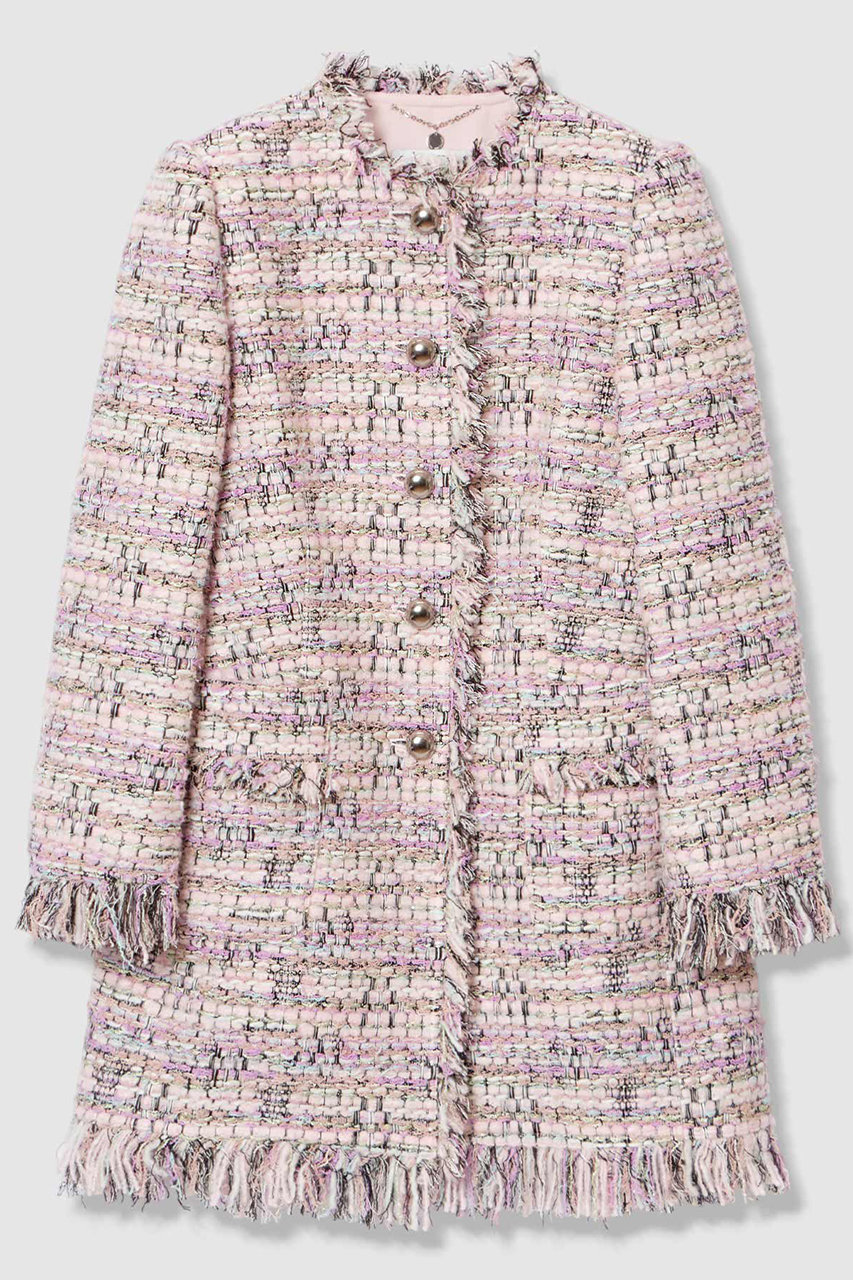allureville 【LOULOU WILLOUGHBY】MALHIA ファジーミドルコート (ピンク, 2) アルアバイル ELLE SHOP