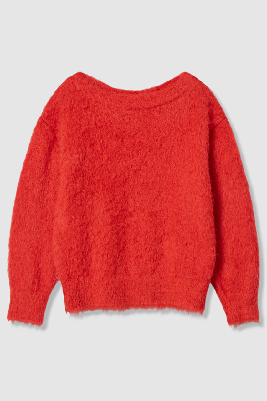 allureville ウェーブシャギーモヘヤプルオーバー (レッド, 2) アルアバイル ELLE SHOP