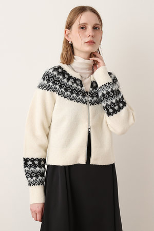 アルアバイル/allurevilleの【予約販売】パフュームノルディックニットブルゾン(110800/110803)