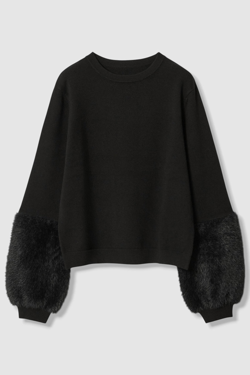 allureville フェザーカフプルオーバー (ブラック, 2) アルアバイル ELLE SHOP
