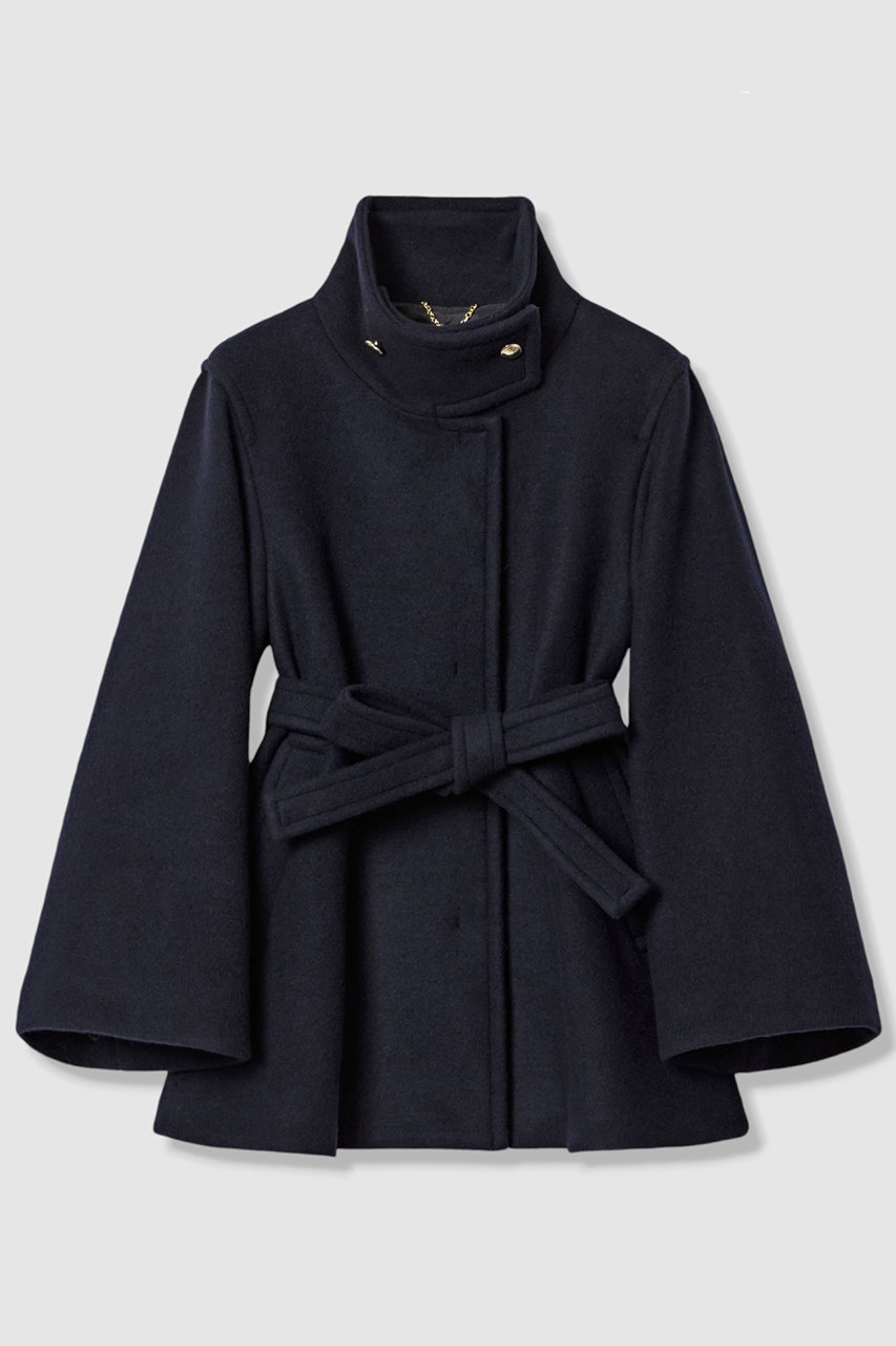 allureville テントラインケープコート (ネイビー, 1) アルアバイル ELLE SHOP