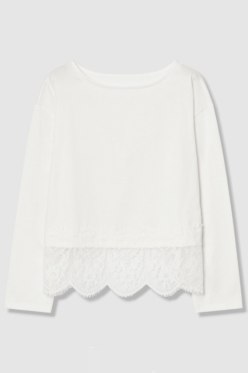 allureville 裾レースT (オフホワイト, 2) アルアバイル ELLE SHOP