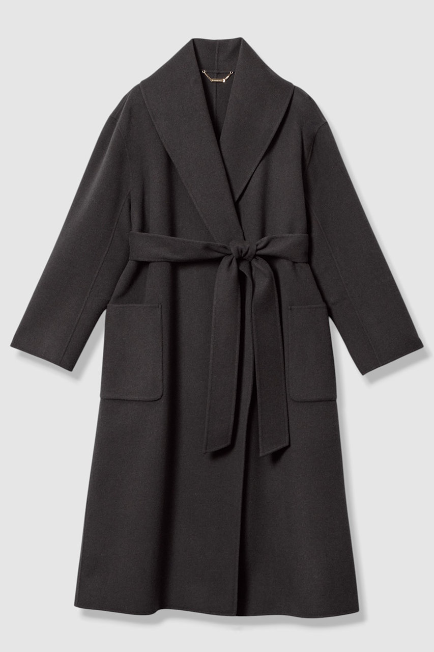 allureville ◇カシミヤ混リバーショールコート (チャコールグレー, 1) アルアバイル ELLE SHOP